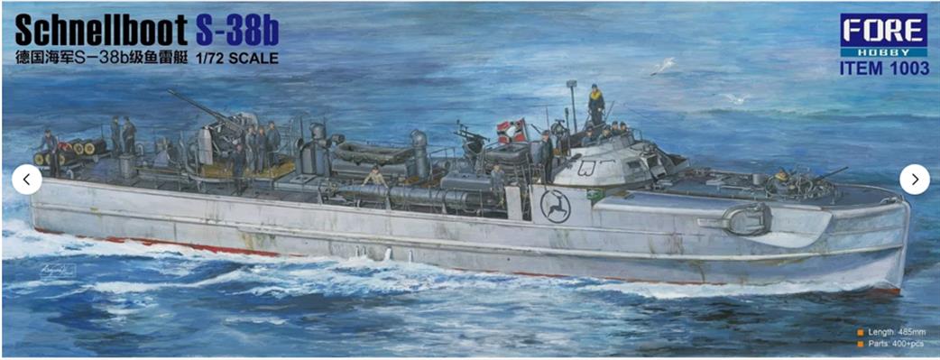 Fore Hobby 1/72 1003 German Schnellboot S-38B 1942 Plastic kit