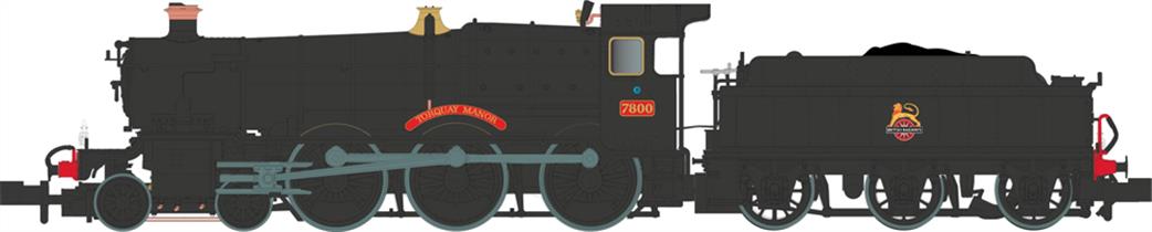 Dapol N 2S-001-008 Torquay Manor 7800 4-6-0 BR Black Large Early Crest