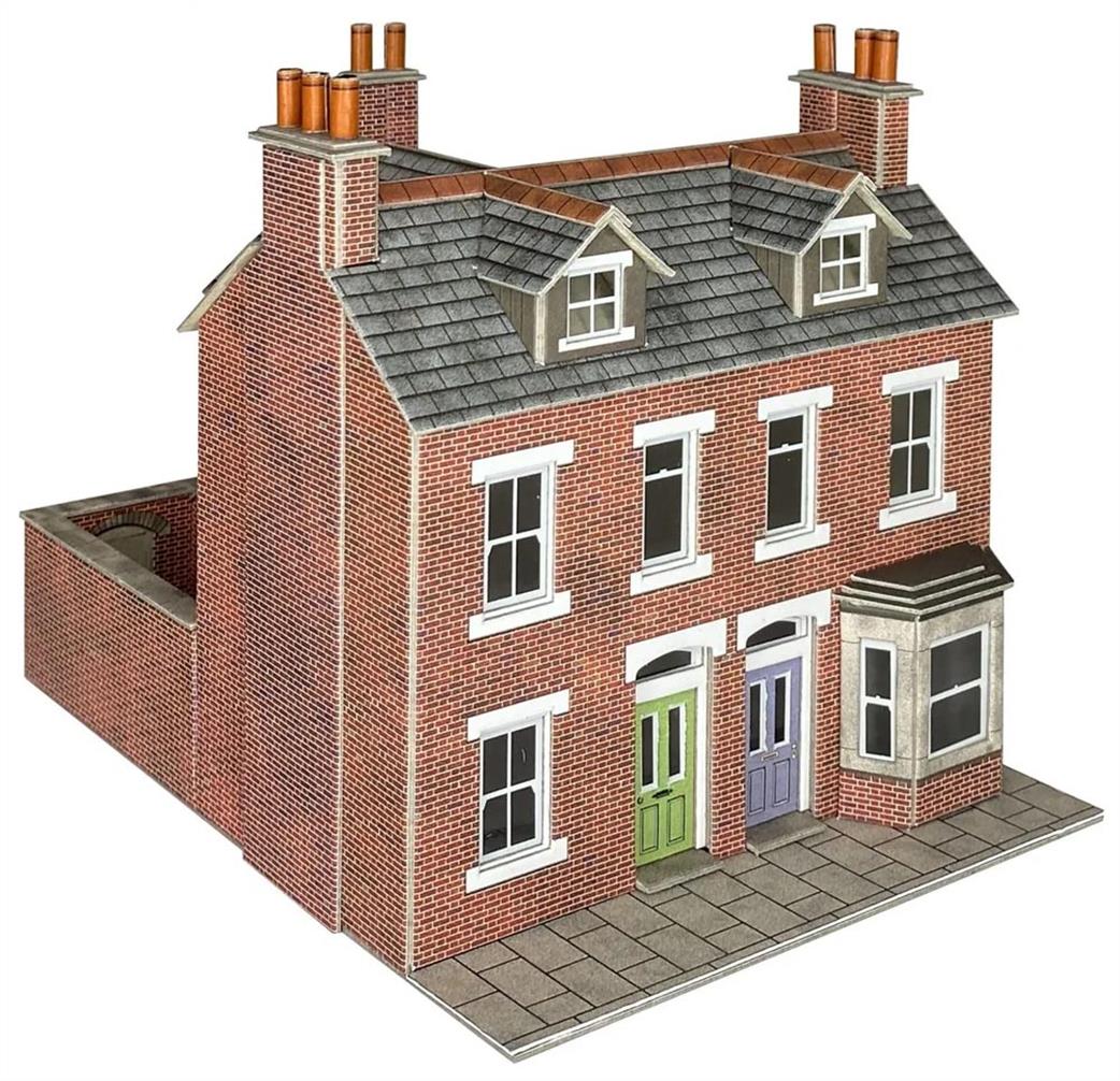 Metcalfe OO PO300 Terraced Houses Brick Card Kit