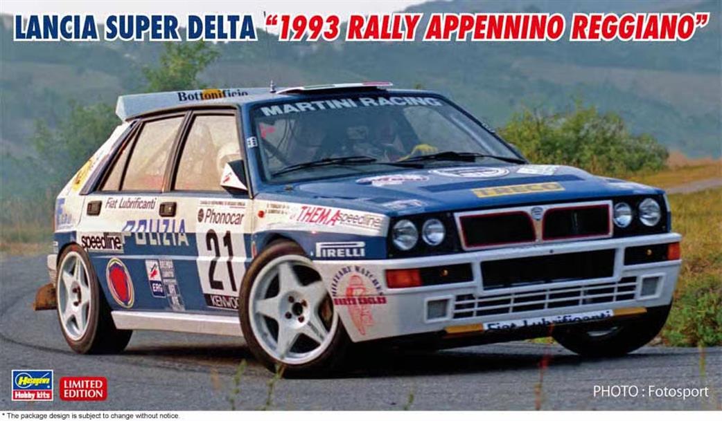 Hasegawa 1/24 20648 1993 Lancia Super Delta Rally Appennino Reggiano Plastic Car Kit