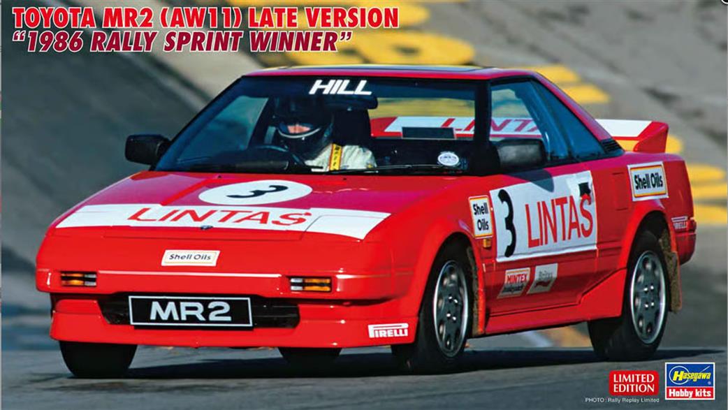 Hasegawa 1/24 20638 Toyota MR2 Late Version Damon Hill 1986 Rally Sprint Winner Kit