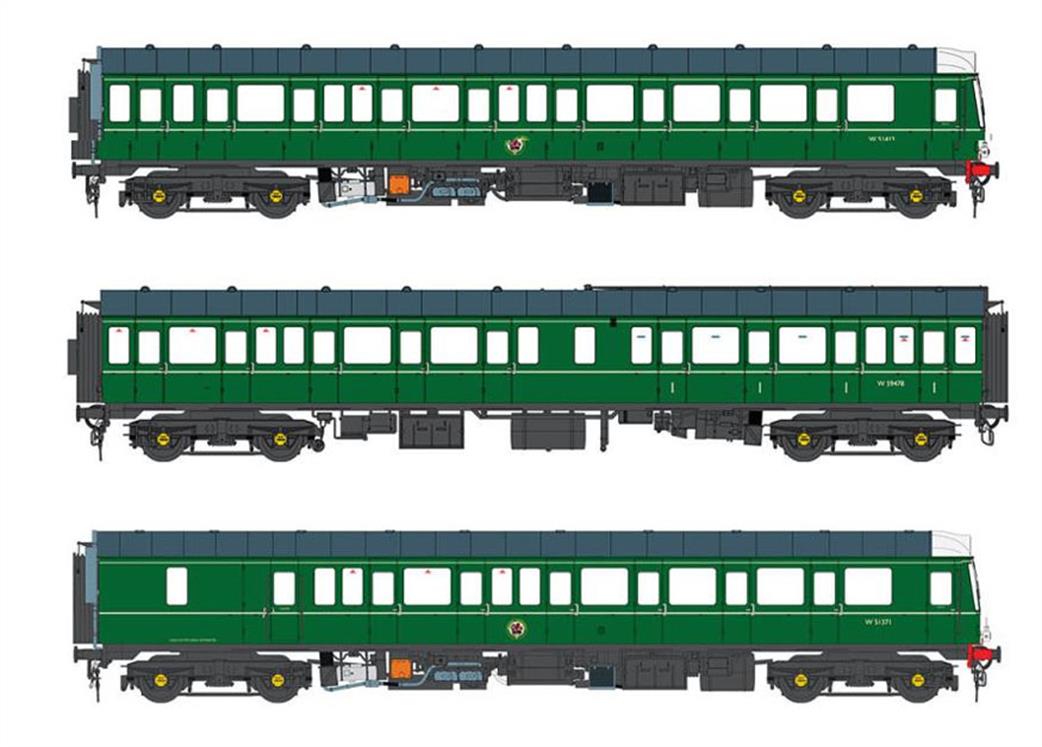 Heljan OO 1175 Class 117 3 Car DMU Various Liveries