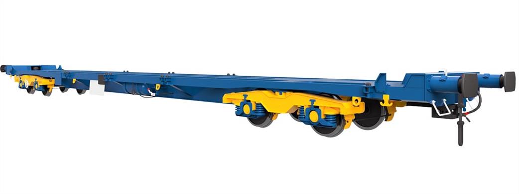 Dapol O Gauge 7F-042-001UPFA Tiphook Yellow GPS Bogies Blue Body Unnumbered Wagon