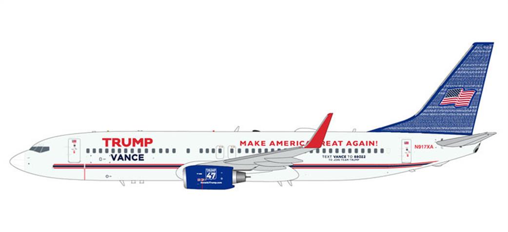 Gemini Jets 1/200 G2TRU1372 Trump Vance Campaign Boeing B737-800 Aircraft Model