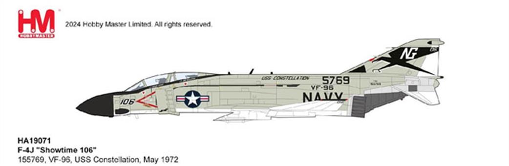 Hobby Master 1/72 HA19071 F-4J Phantom Showtime 106 VF-96 USS Constellation Model