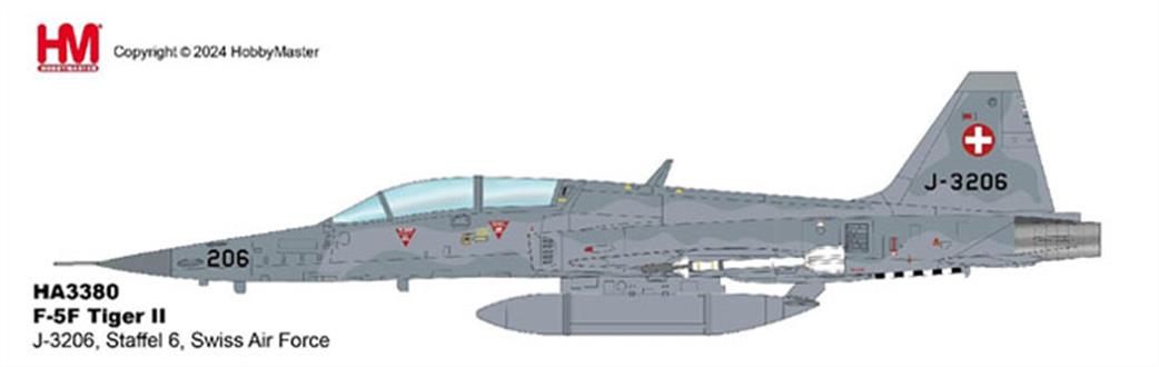 Hobby Master 1/72 HA3380 F-5E Tiger II Staffel 6 Swiss Air Force Diecast Aircraft Model