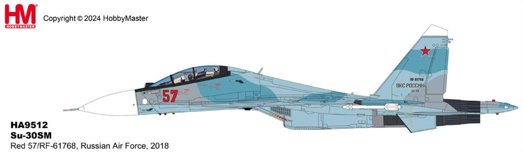 Hobby Master 1/72 HA9512 Su-30SM FlankerRed 57 Russian Air Force 2018