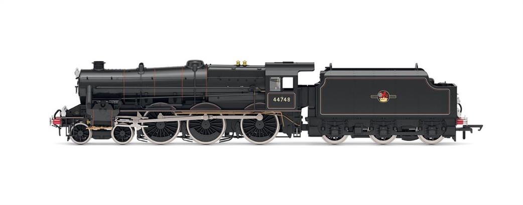 Hornby OO R30389 BR Stanier 5MT Black 5 44748 Late Caprotti 4-6-0 Steam Locomotive BR Lined Black Late Crest