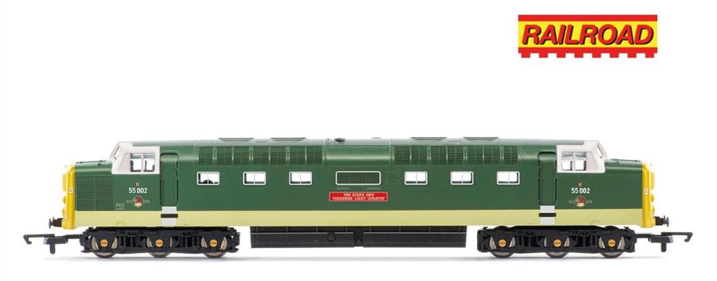 Hornby OO R30438 RailRoad BR Class 55 The Kings own Yorkshire Light Infantry 55002