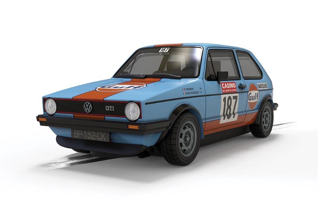 Scalextric 1/32 C4609 Volkswagen Golf Gti Gulf Edition Slot Car Model