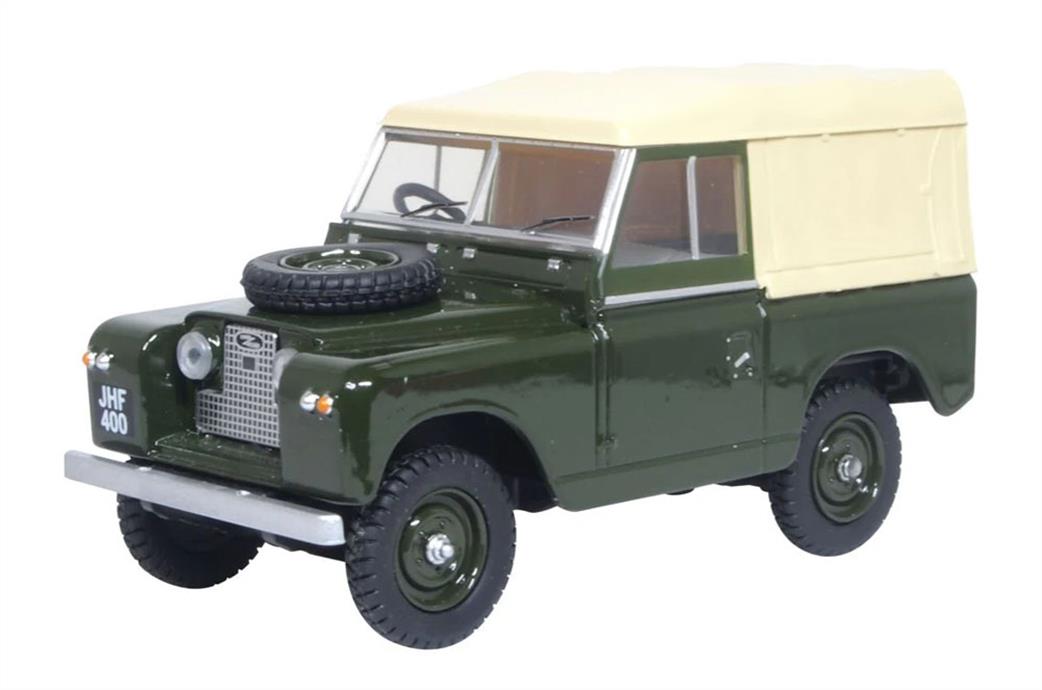 Oxford Diecast 1/43 43LR2S008 Land Rover Series II SWB Canvas Bronze Green