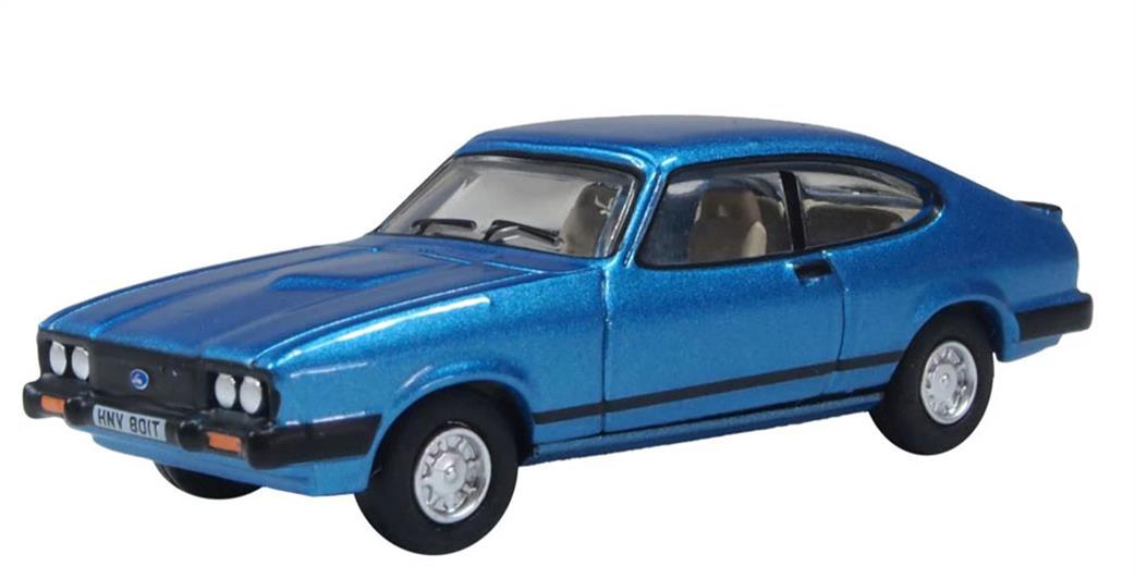 Oxford Diecast 1/76 76CAP010 Ford Capri MkIII Cosmos Blue Metallic Car Model