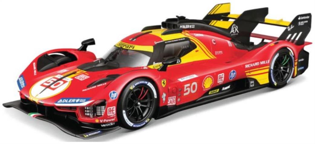 Burago 1/43 36322-24-50 Ferrari 499P #50 Winner 24H Le Mans 2024 Red Diecast Model