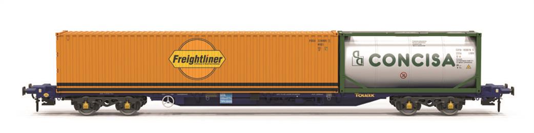 Hornby TT:120 TT6031 Touax KFA Container Wagon with 1x20 & 1x40 Containers