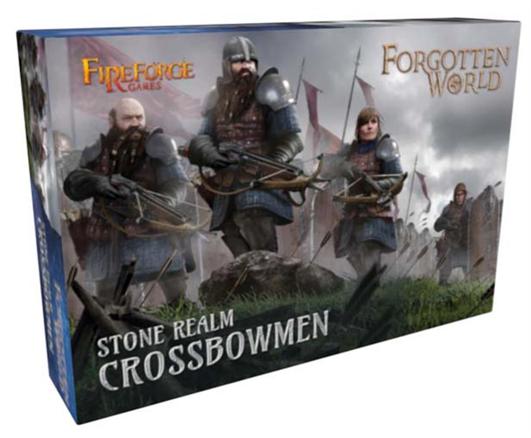 Fireforge Games 28mm FWSR03-BS Stone Realm Crossbowmen 12 Unpainted Ready To Assemble Figures Figures