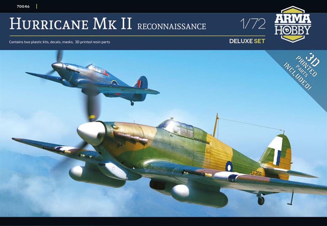 Arma Hobby 1/72nd 70046 Hurricane Mk II Reconnaissance Aircraft Deluxe Set Twin Kit