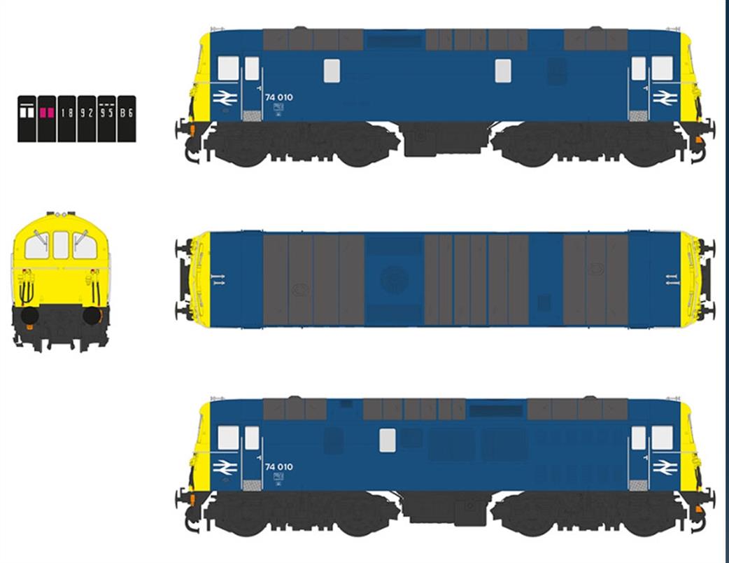 EFE Rail OO E82009 Class 74 Electro-Diesel 74010 BR Blue locomotive Model