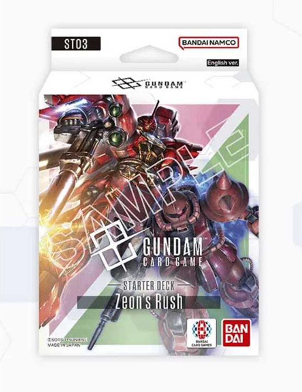 Bandai  ST03 Gundam CCG Zeon's Rush Starter Deck
