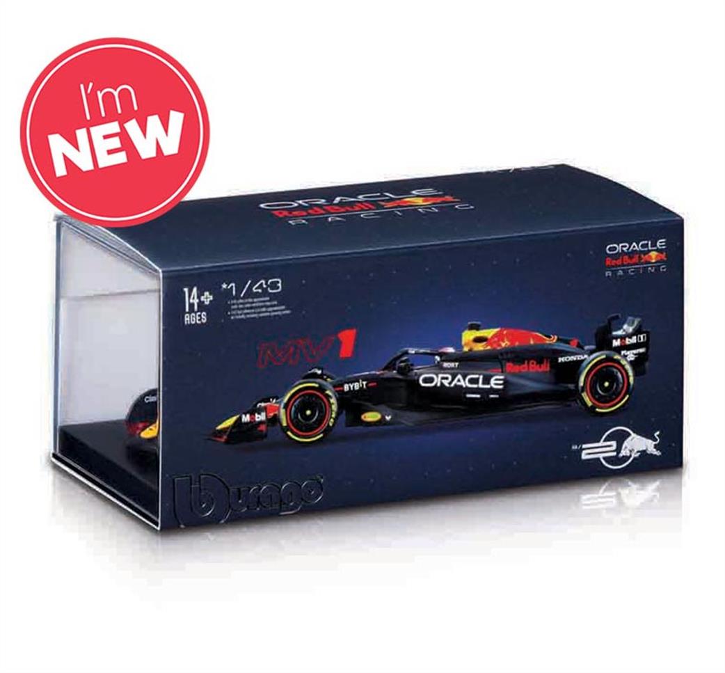 Burago 1/43 B18-38098V Red Bull Racing F1 Team 2024 #1 M.Verstappen w/Helmet and Showcase Model