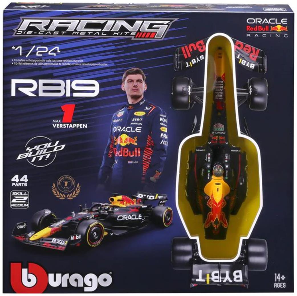 Burago 1/24 B18-28501 F1 Red Bull Racing RB19 2023 Model Kit Max Verstappen