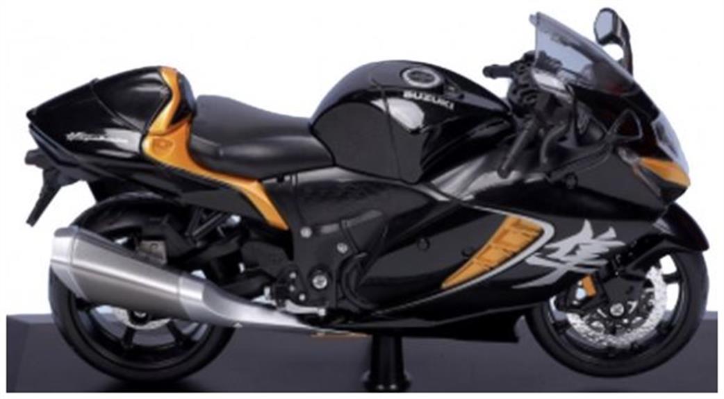 Maisto 1/12 M32724 Suzuki Hayabusa 2022 Black/Orange Motorbike Model