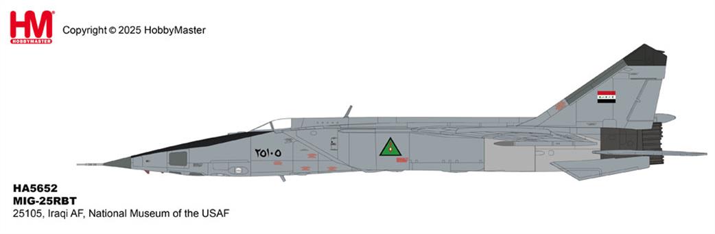 Hobby Master 1/72 HA5652 MIG-25RBT 25105 Iraqi AF National Museum of ...