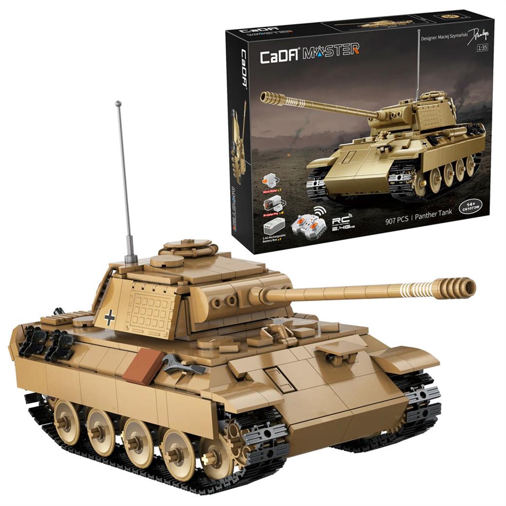 CaDa  C61073W RC Panther Tank Brick Model 907pcs