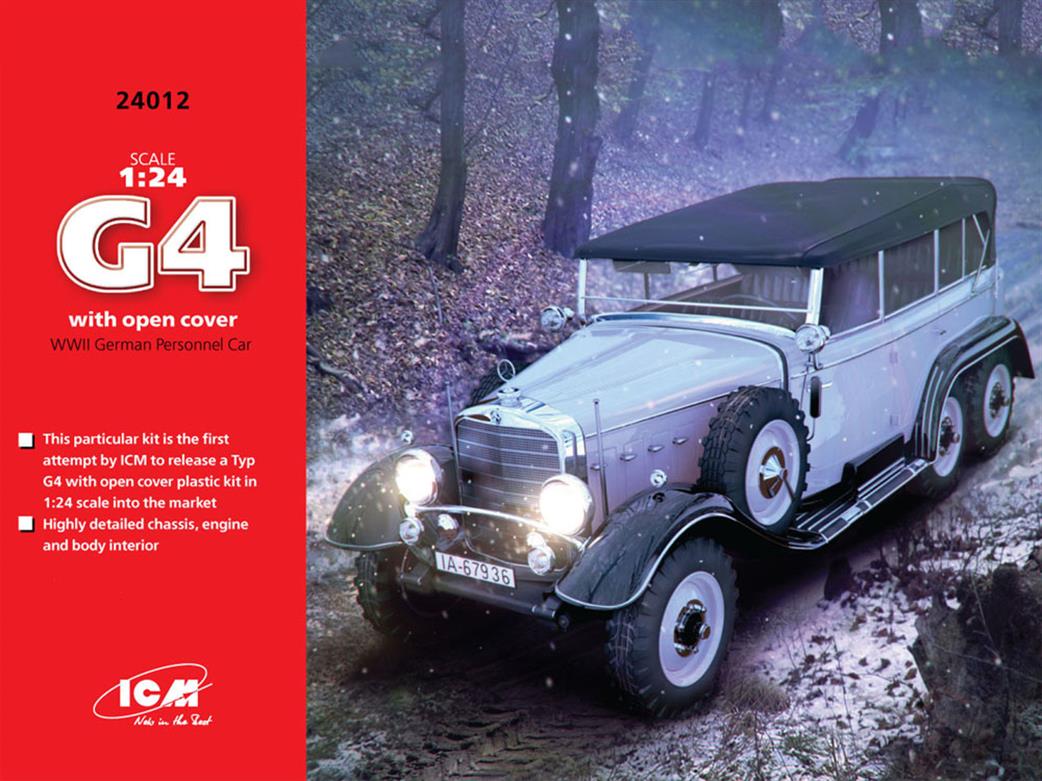 ICM 1/24 24012 Typ G4 Soft Top WWII German Personnel Car
