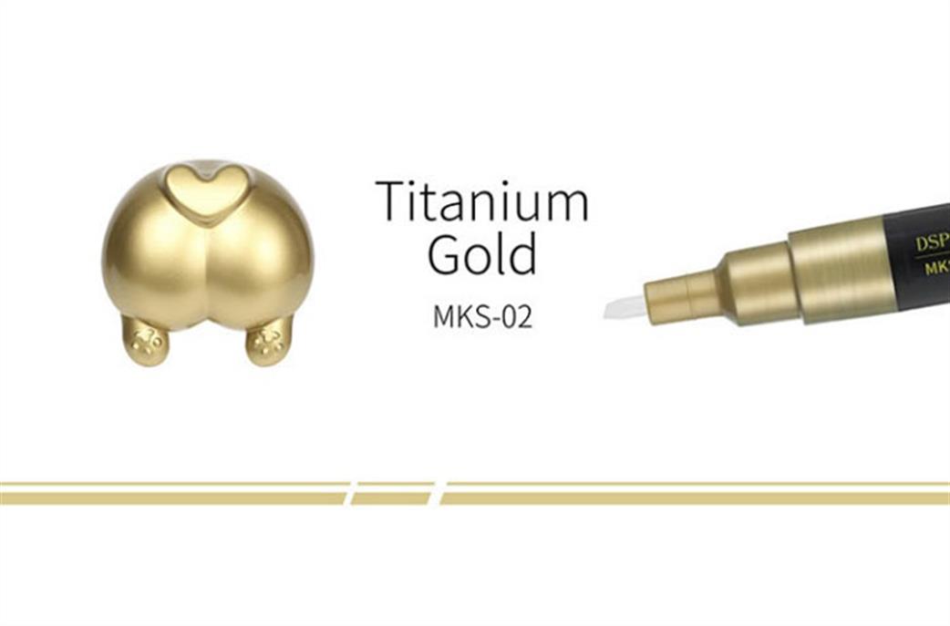 Dspiae DS014 Super Metallic Marker Chrome Titanium Gold
