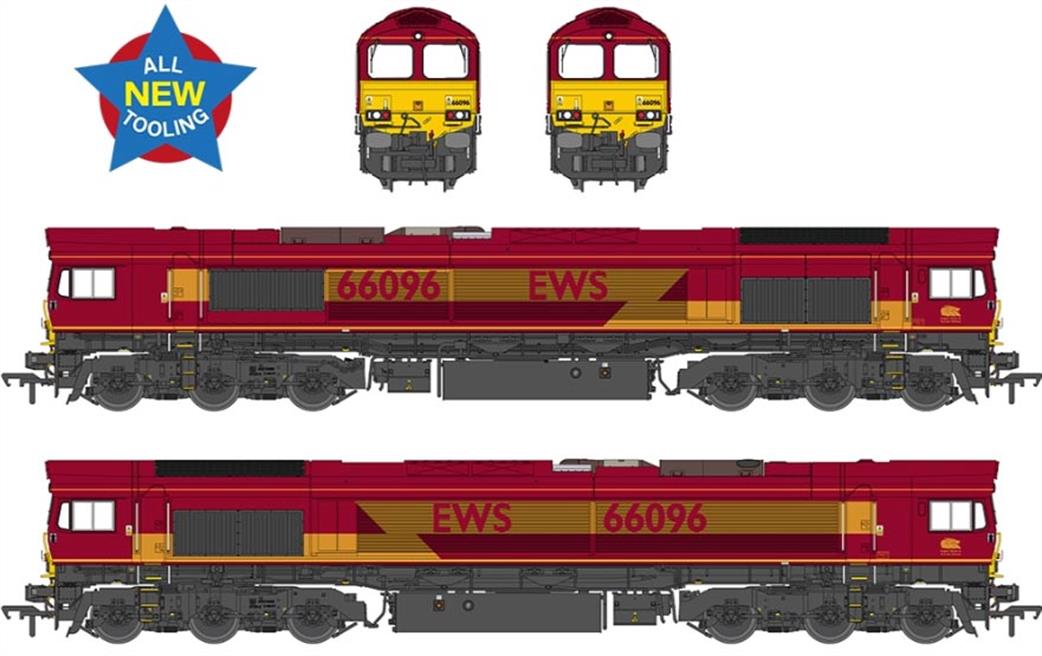 Bachmann OO 50-000A Class 66/0 66096 EWS EMD Diesel Locomotive Model