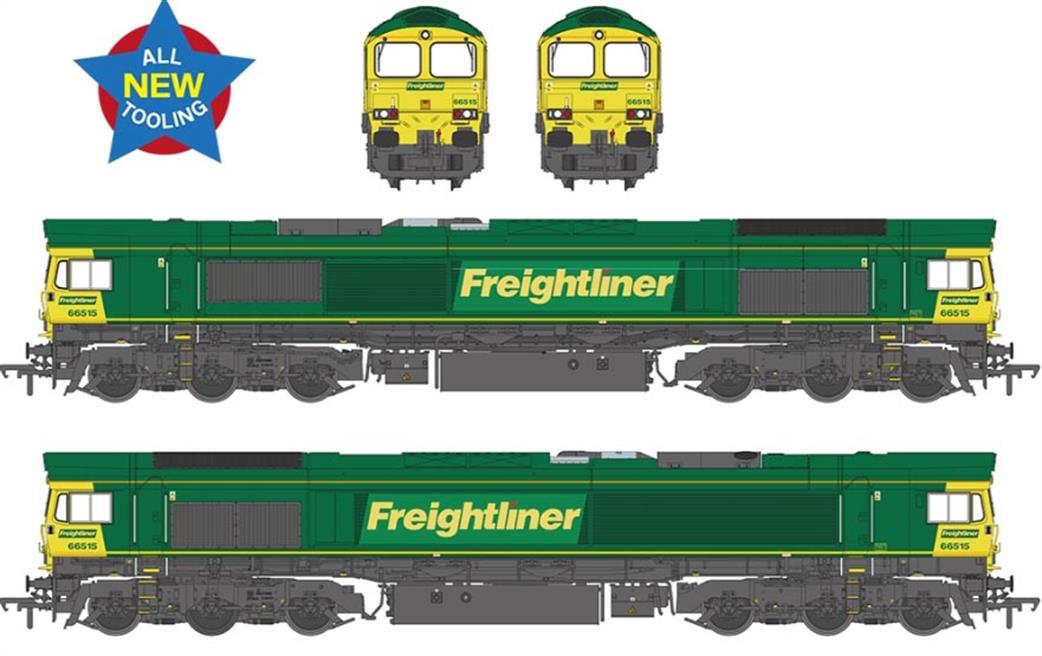Bachmann OO 50-001 Class 66/5 66515 Freightliner Green EMD Diesel Locomotive Model
