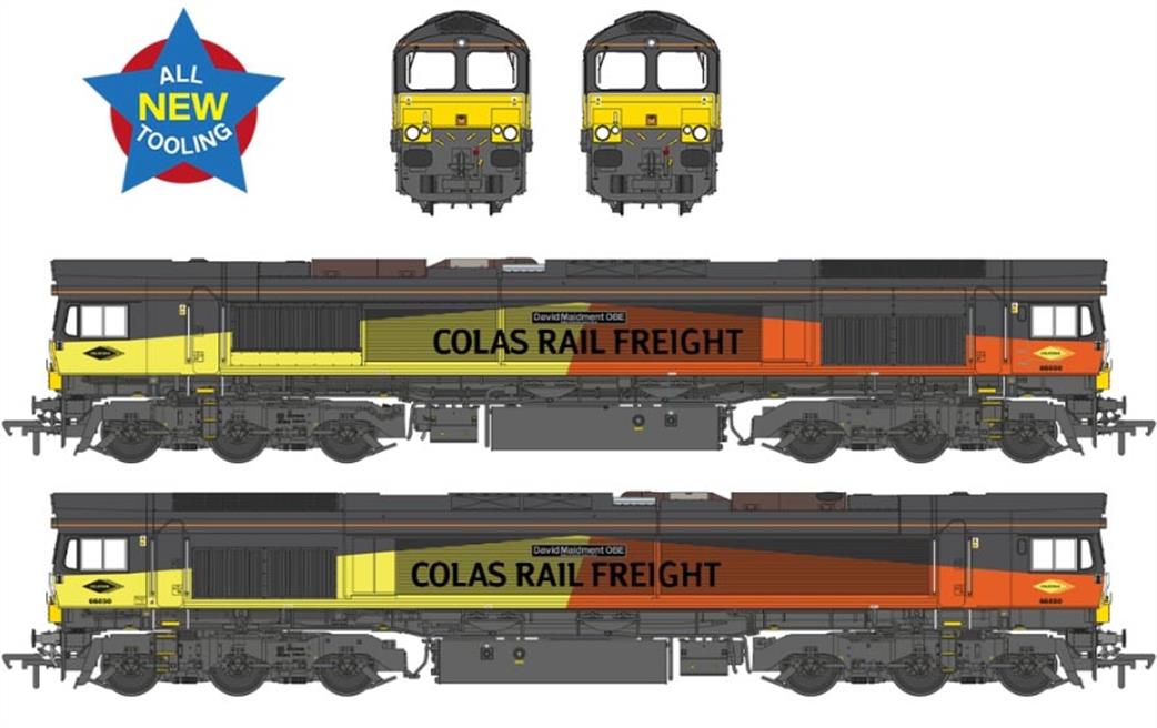 Bachmann OO 50-004A Class 66/8 66850 David Maidment OBE Colas Rail Freight EMD Diesel Locomotive Model