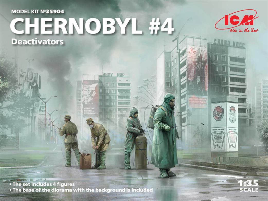 ICM 1/35 35904 Chernobyl  No 4 Deactivators 4 Figure Set