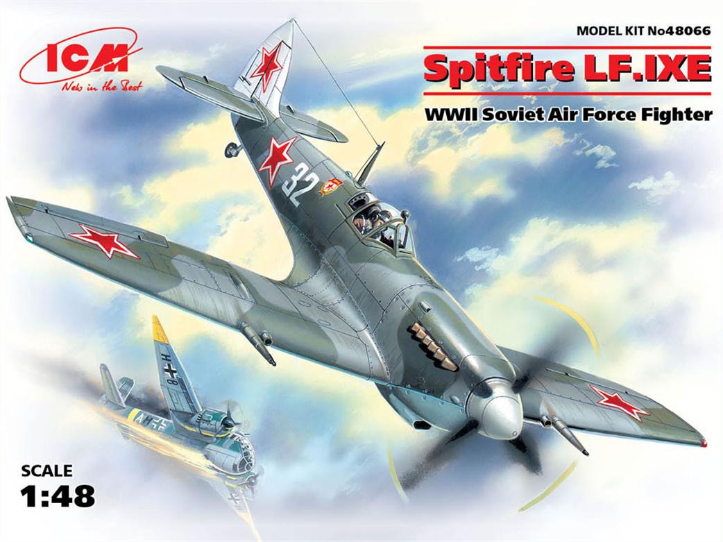 ICM 1/48 48066 Spitfire LF.IXE, WWII Soviet Air Force Fighter Plane Kit