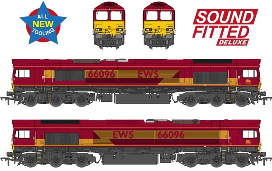 Bachmann OO 50-000ASFX Class 66/0 66096 EWS EMD Diesel Locomotive Super DCC Sound Model