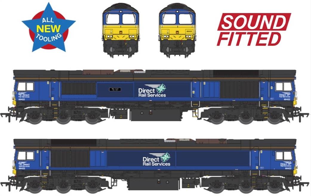 Bachmann OO 50-010SF Class 66/4 66422 Max Joule 1958-1999 DRS Compass Small Logo EMD Diesel Locomotive DCC Sound Model