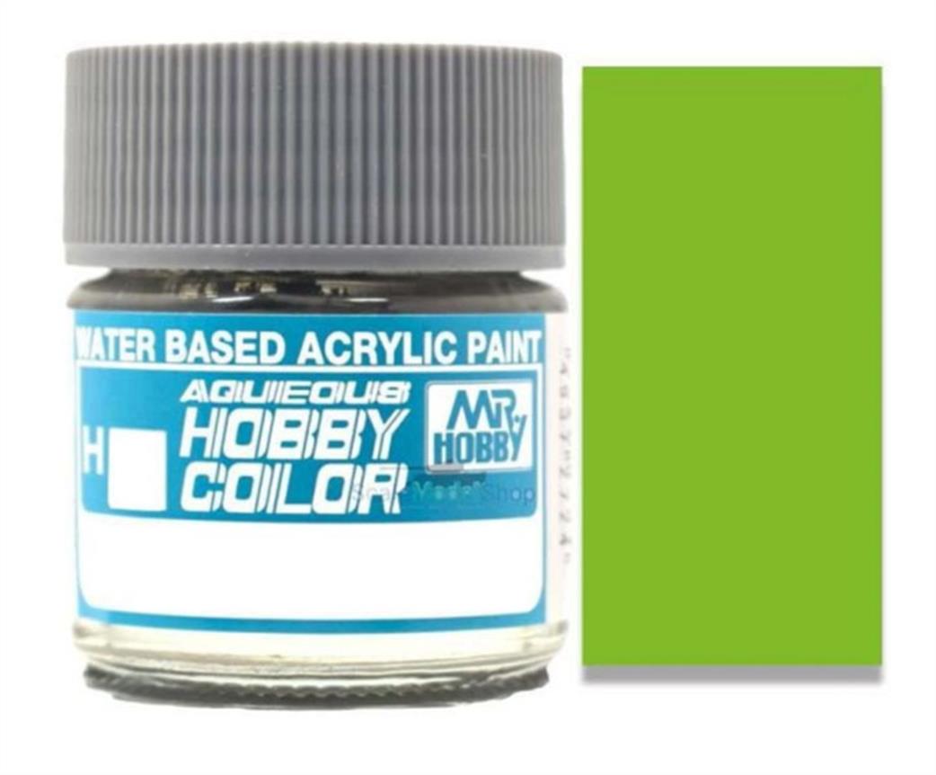 Gunze Sangyo  H100 100 Fluorescent Green Mr Hobby Acrylic Paint 10ml