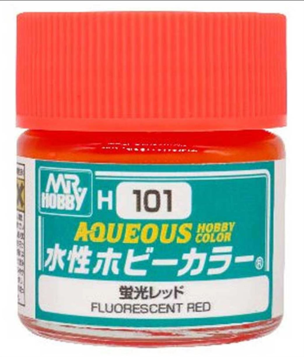Gunze Sangyo  H101 101 Fluorescent Red Mr Hobby Acrylic Paint 10ml
