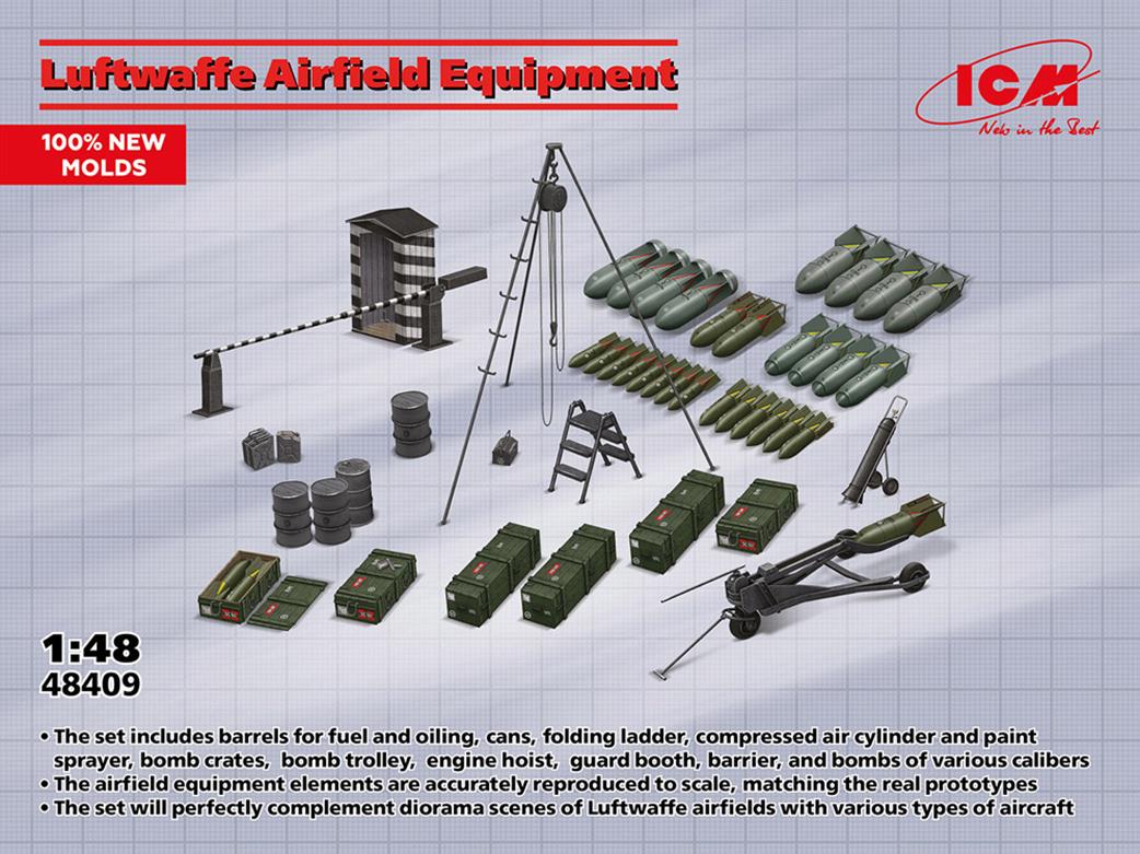 ICM 1/48 48409 Luftwaffe Airfield Equipment Set