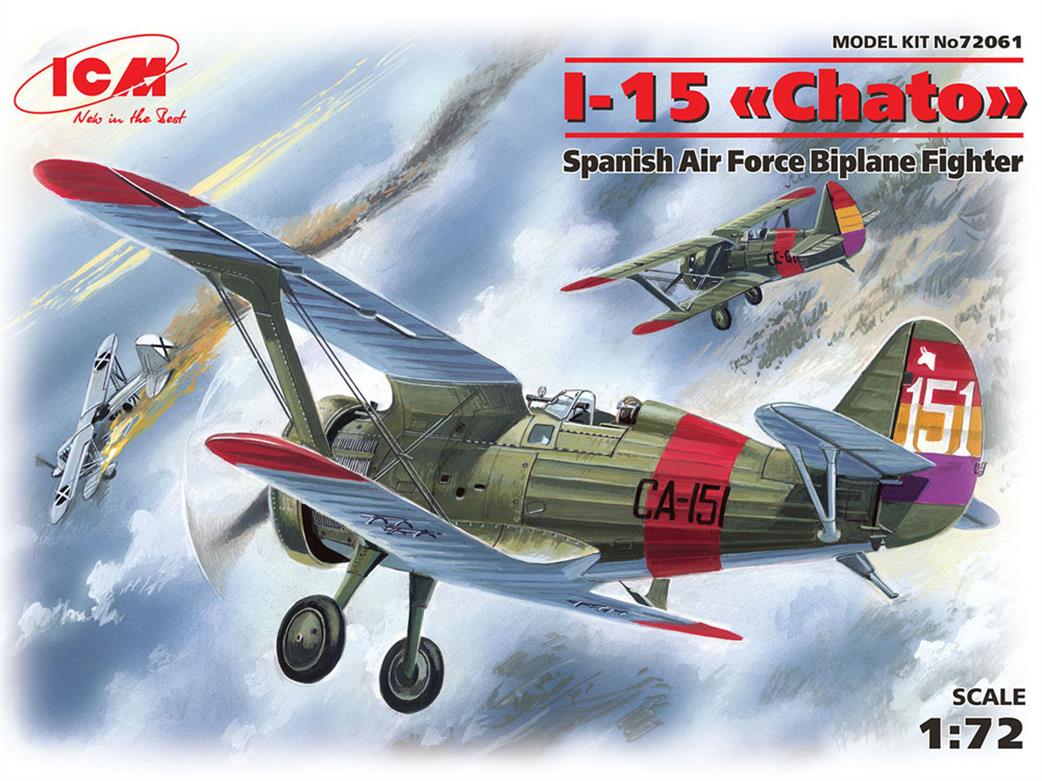ICM 1/72 72061 I-15 Chato Spanish Air Force Biplane Fighter Kit