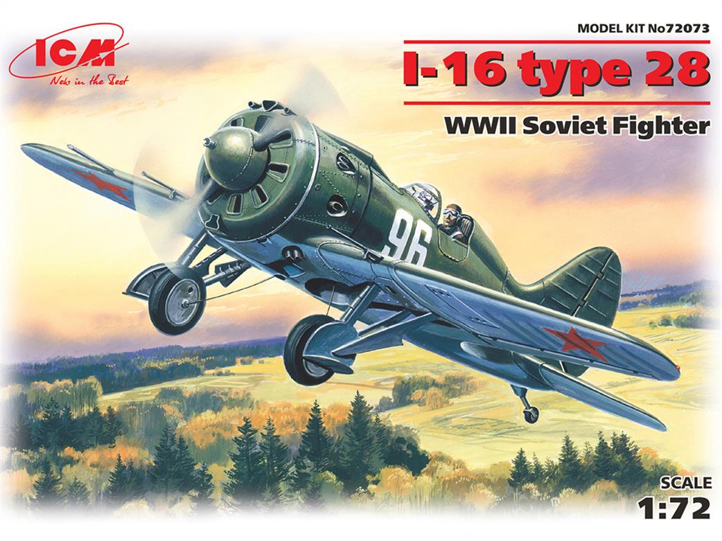 ICM 1/72 72073 I-16 Type 28, WWII Soviet Fighter Plane Kit