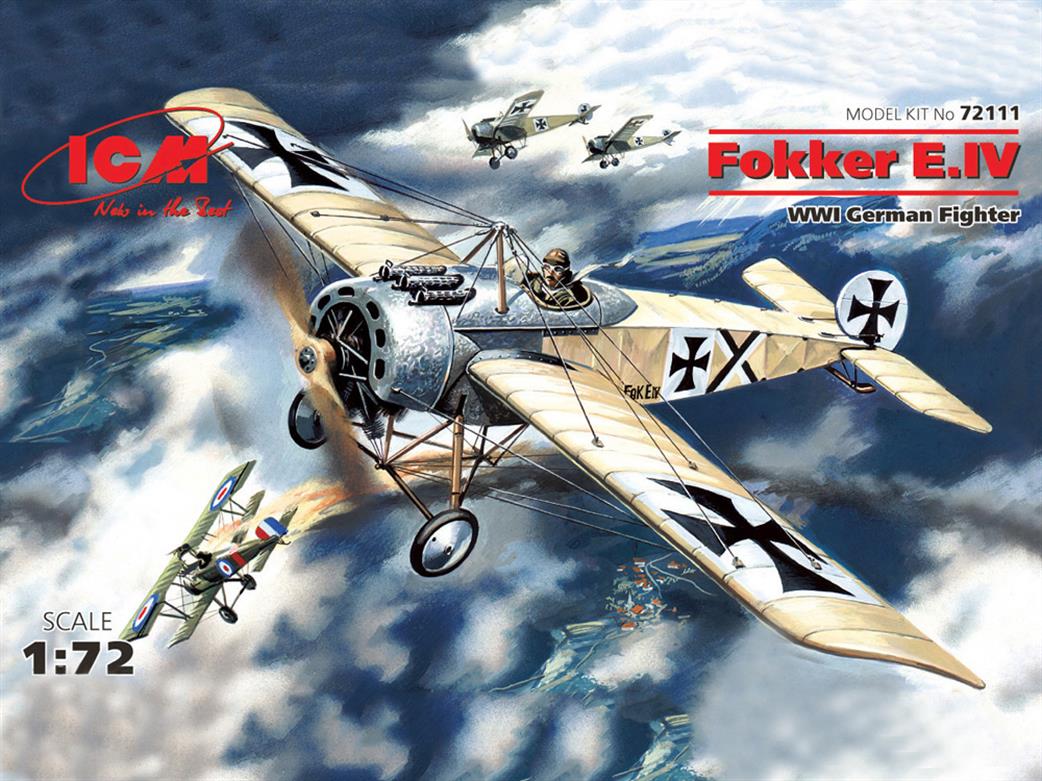ICM 1/72 72111 Fokker E.IV, WWI German Fighter Plane kit