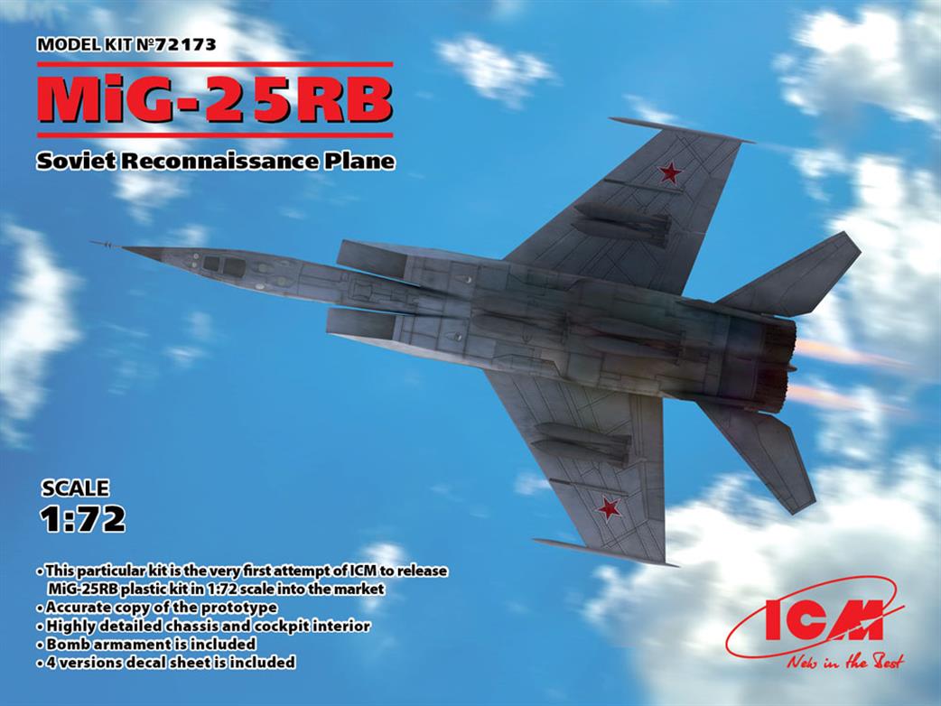 ICM 1/72 72173 MiG-25 RB, Soviet Reconnaissance Plane