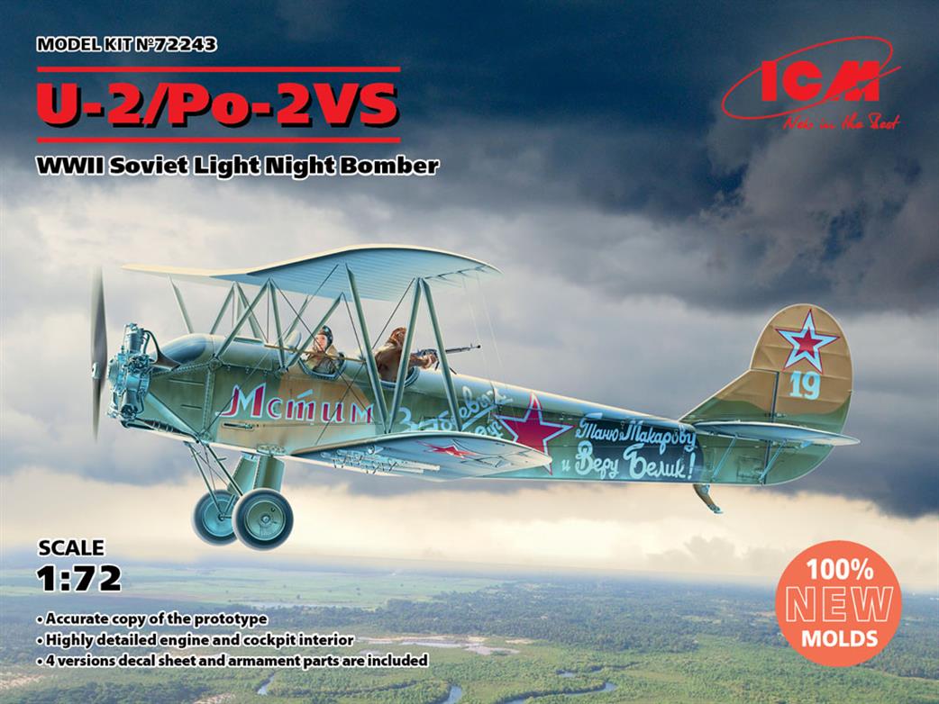 ICM 1/72 72243 U-2/Po-2VS, WWII Soviet Light Night Bomber