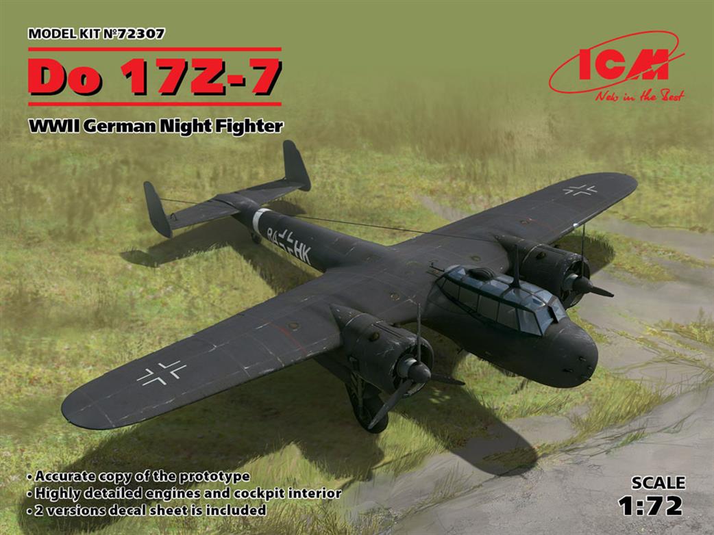 ICM 1/72 72307 Do 17Z-7, WWII German Night Fighter Plane