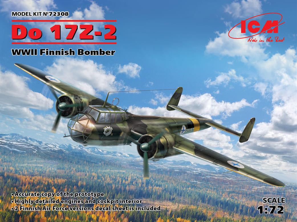 ICM 1/72 72308 Do 17Z-2 WWII Finnish Bomber