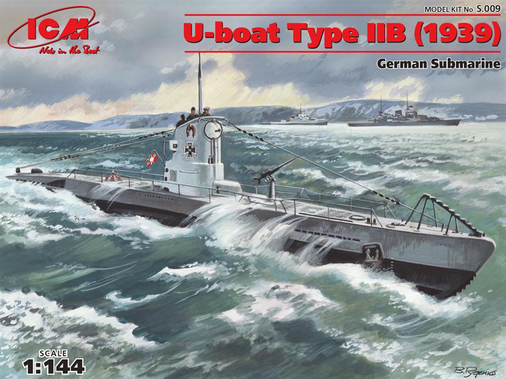 ICM 1/144 S.009 U-Boat Type IIB 1939 German Submarine Kit