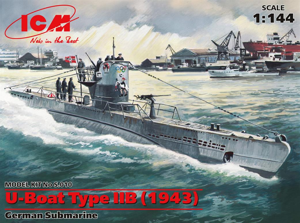 ICM 1/144 S.010 U-Boat Type IIB 1943 German Submarine