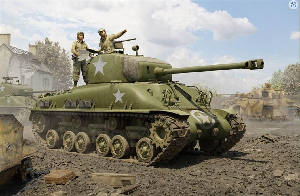 I Love Kit - Merit International 1/16 61618 US Army M4A1E8 Sherman Easy Eight WWII Medium Tank kit