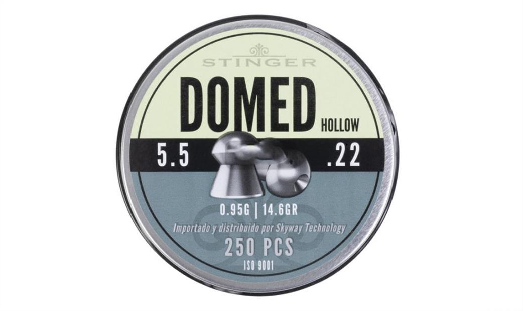 Huntex  H40065 Stinger .22 Hollow Domed Pellets Tin of 250